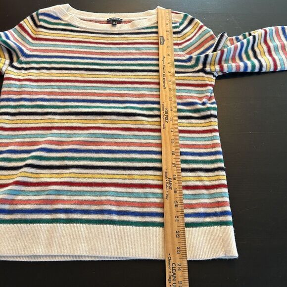 Talbots Striped Lambswool Sweater Soft Multicolored Medium - Picture 7 of 10